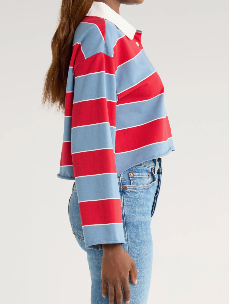 Cut Off Rugby Polo Crimson Bluebird