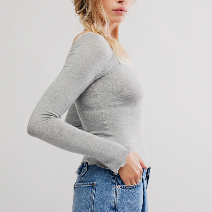 Oh My Darling L/S Heather Grey