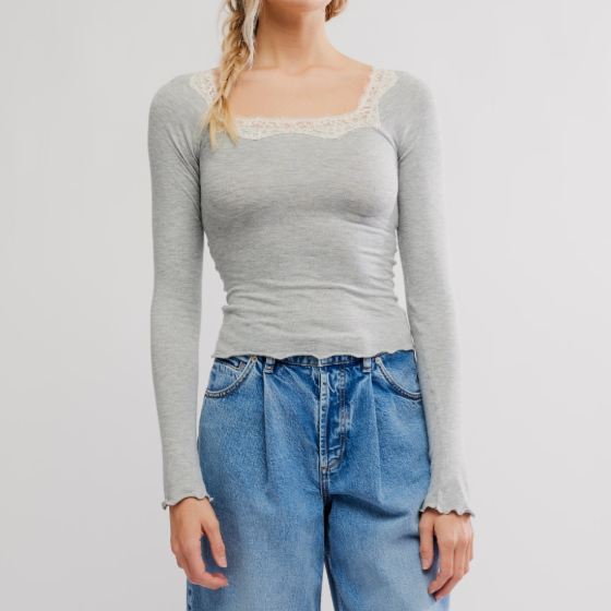 Oh My Darling L/S Heather Grey