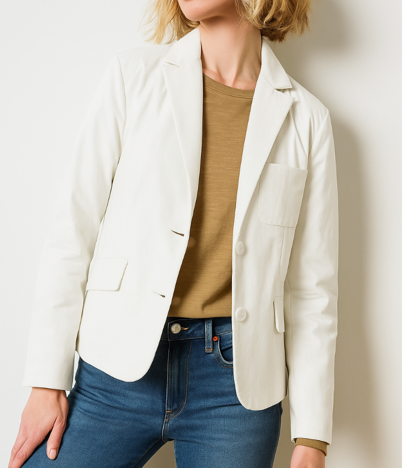 Padded Blazer Talc