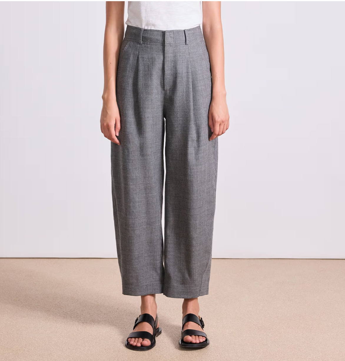 Bari Crop Trouser Heather Grey