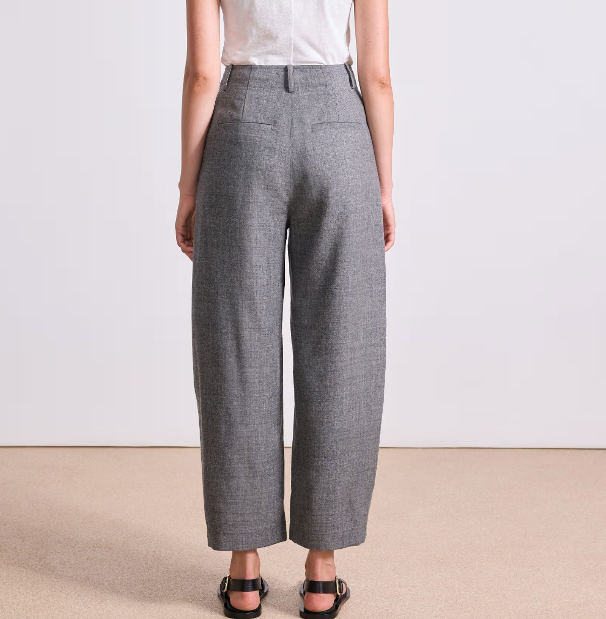 Bari Crop Trouser Heather Grey