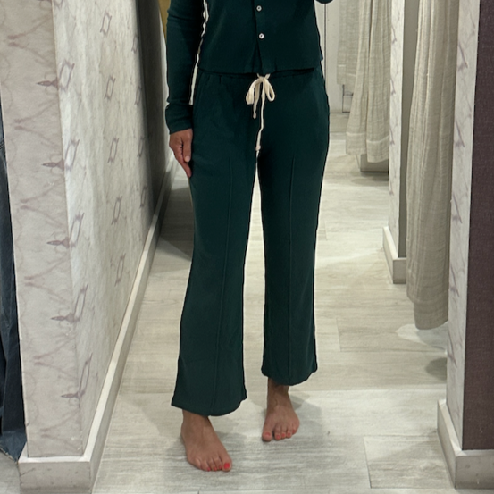 Pintuck Lounge Pant Rainforest