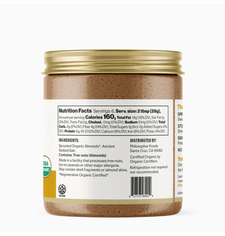 Naked Creamy Sprouted Almond Butter