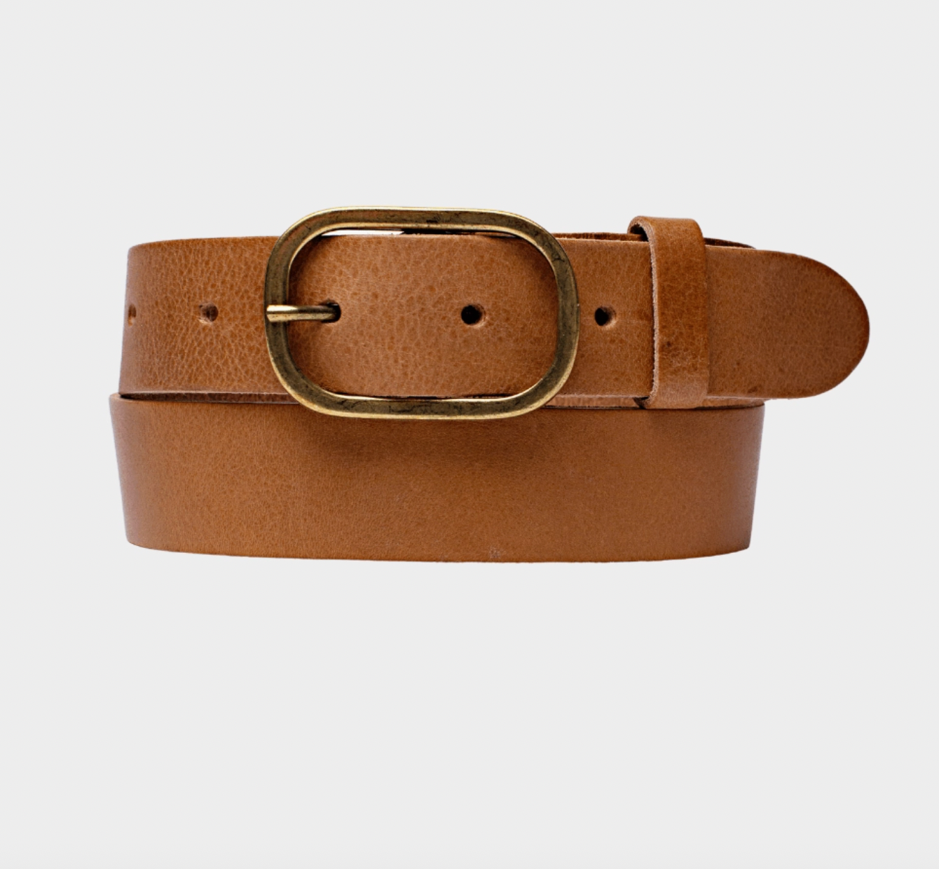 Marin Gold Oval Buckle Camel