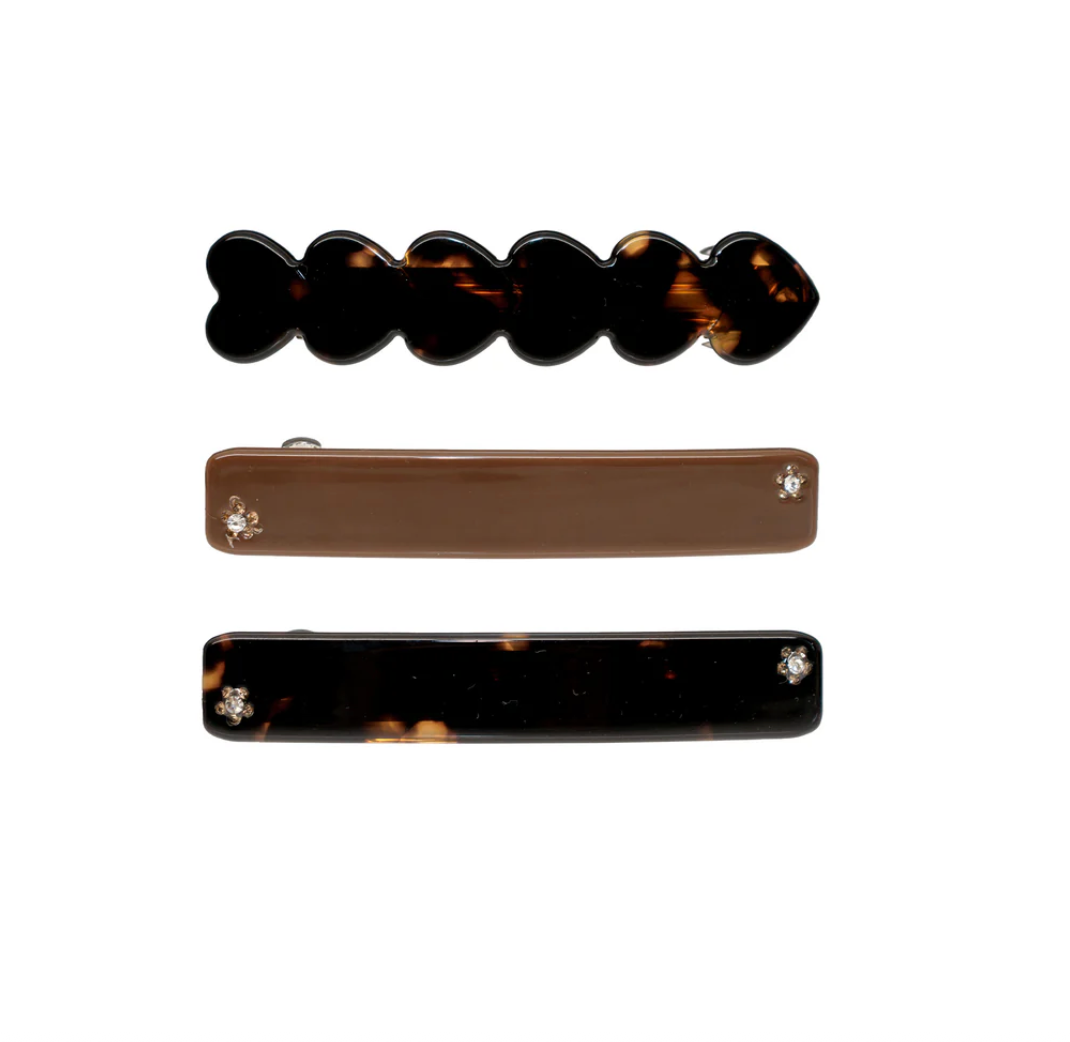Barrette Set of 3 Bear Hug