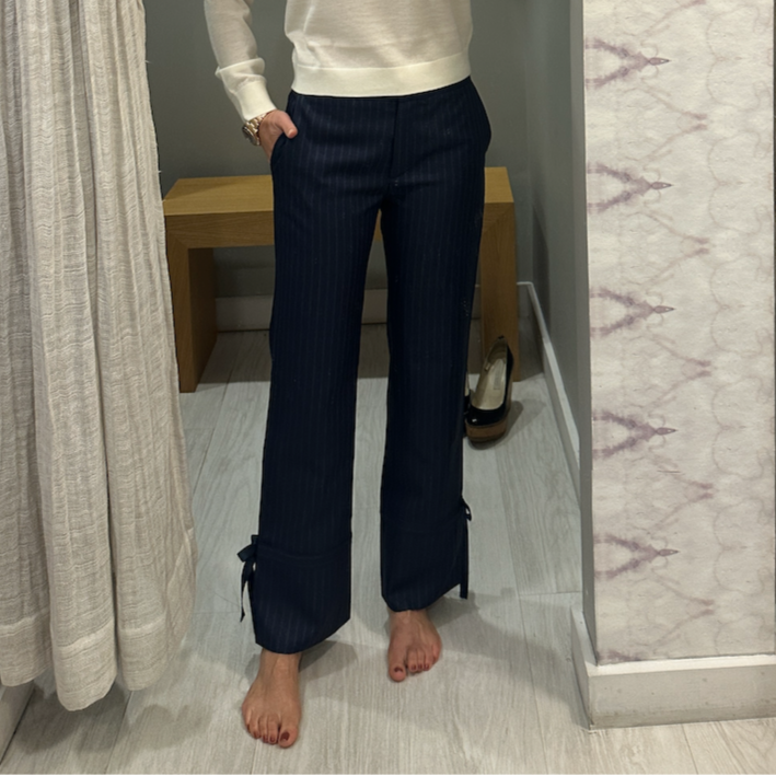 The Cigarette Trouser Denim Stripe