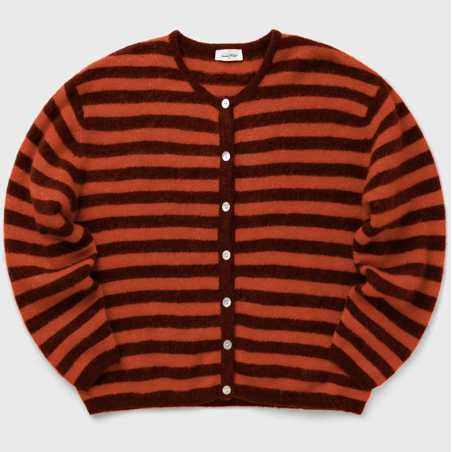 Vitow Cardigan Grenat Raye