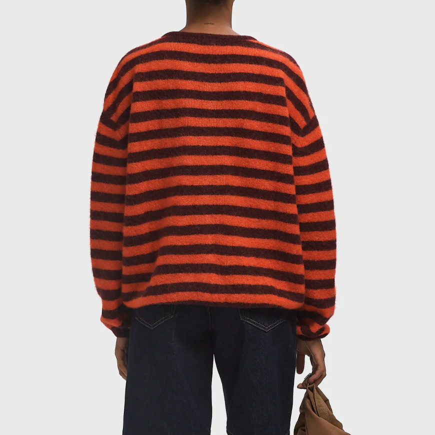 Vitow Cardigan Grenat Raye