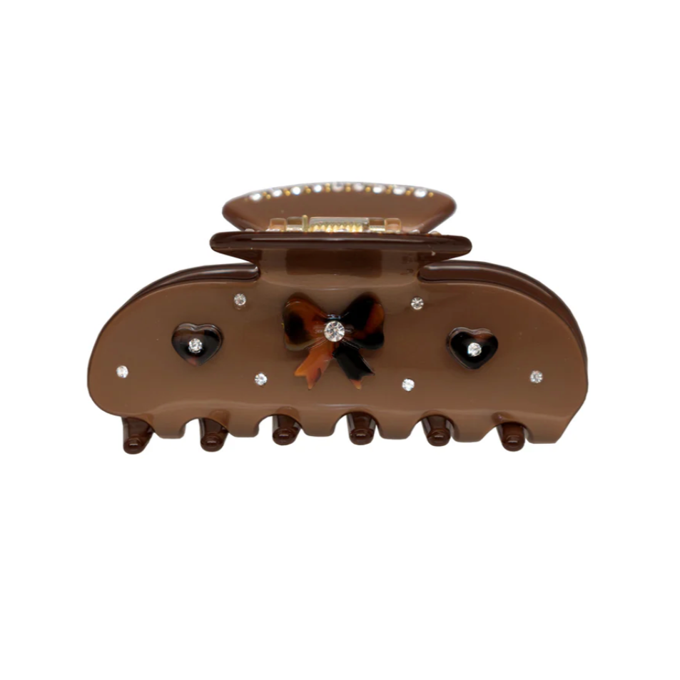 Sweetheart Clip Cocoa Cashmere