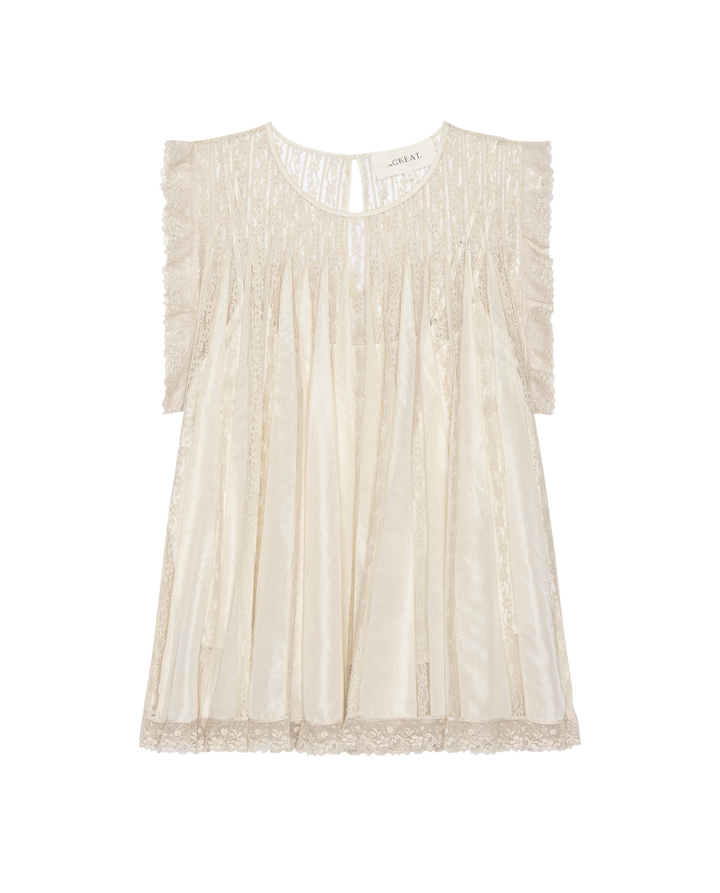 The Keepsake Lace Shell Top Cream