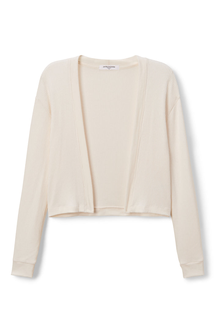 Kelsey Rib L/S Cardigan Sugar
