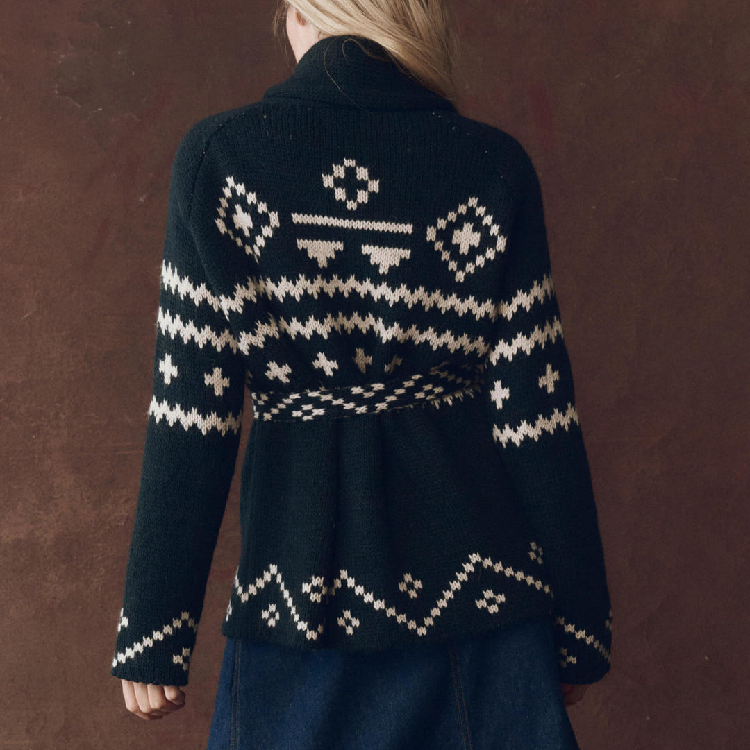 The Reversible Shepard Cardi Navy/Cream