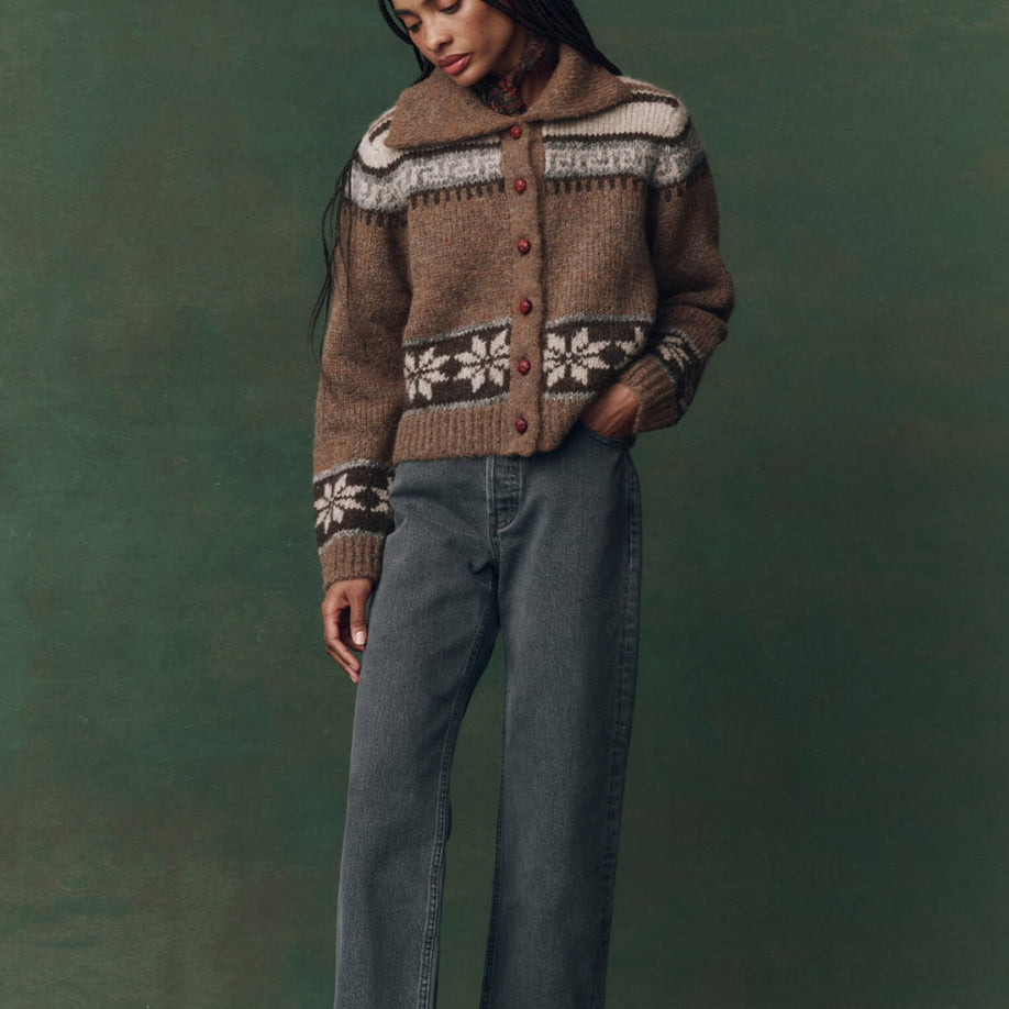The Nordic Scholar Cardigan Hickory FairIsle