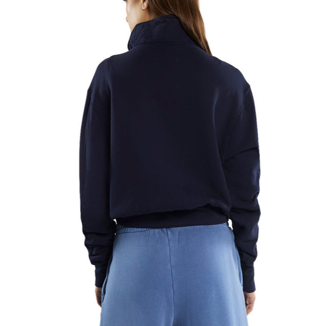 Bailey Crop 1/2 Zip Pullover Navy