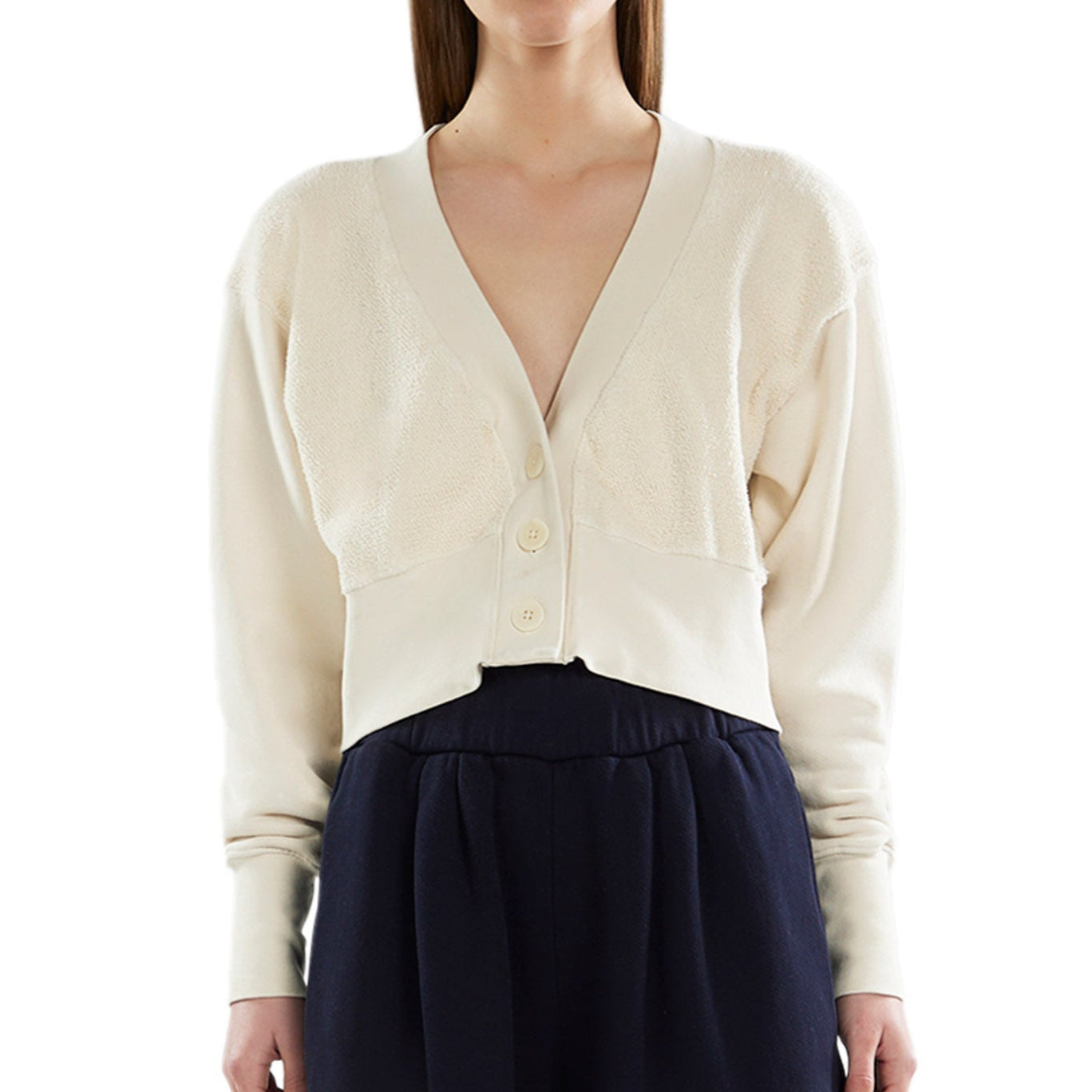 Diana Crop Cardigan Ivory