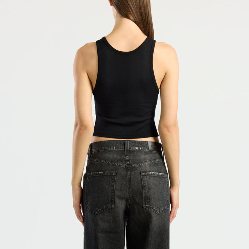 Verona U Neck Tank Jet Black