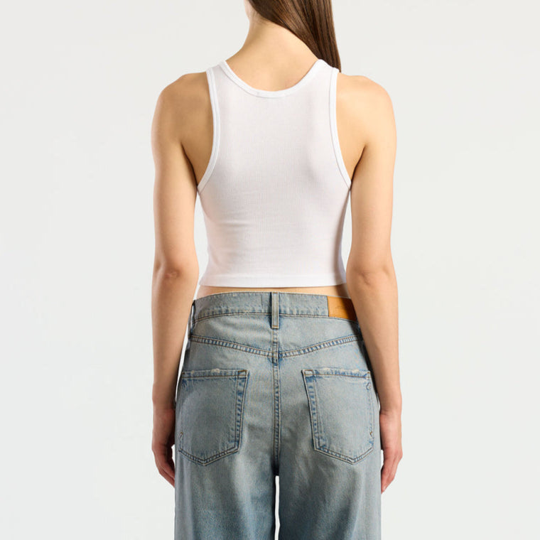 Verona U Neck Tank White