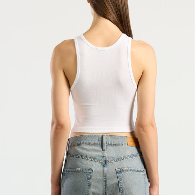 Verona Crop Tank White
