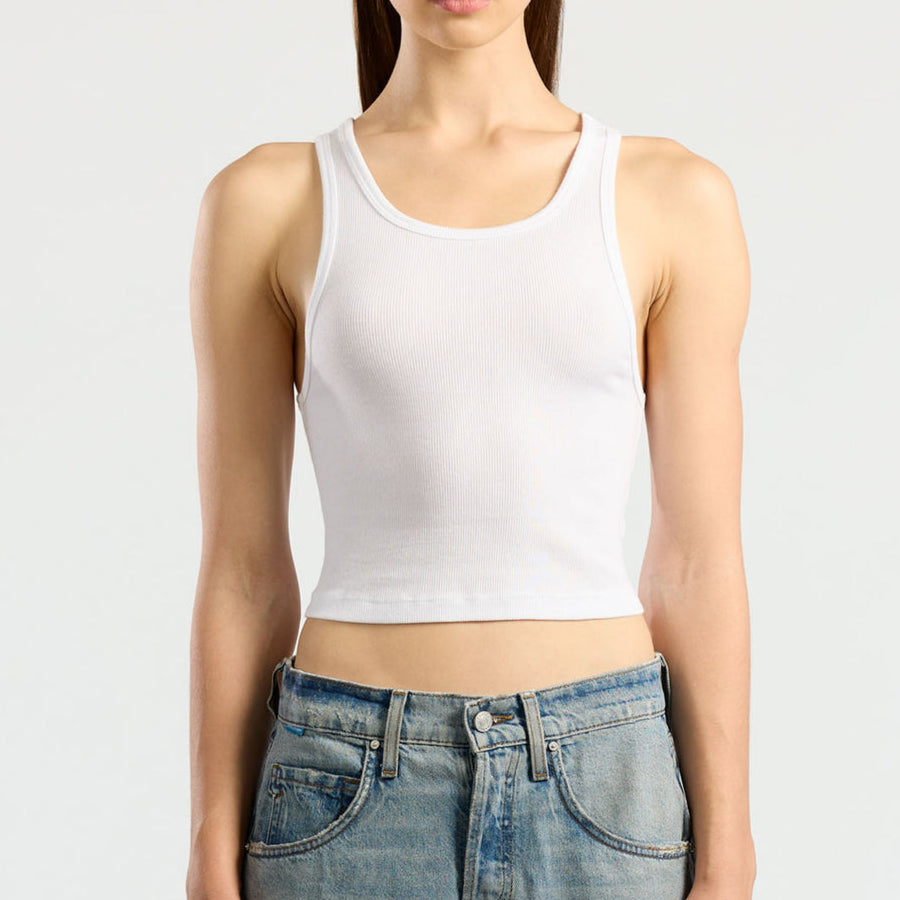 Verona U Neck Tank White