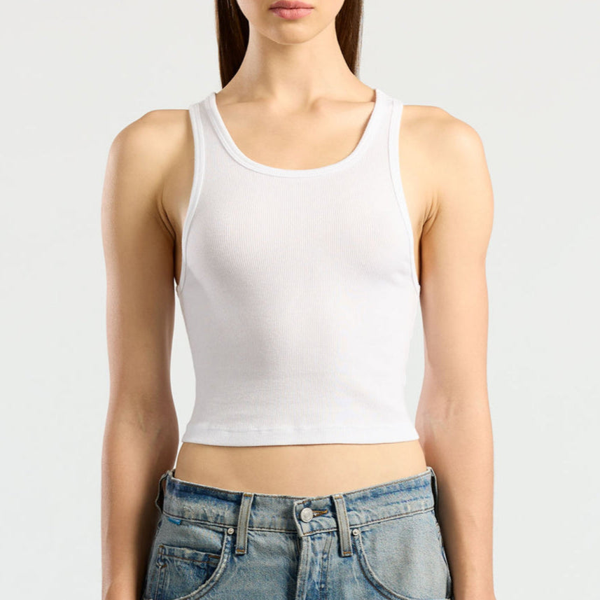 Verona Crop Tank White