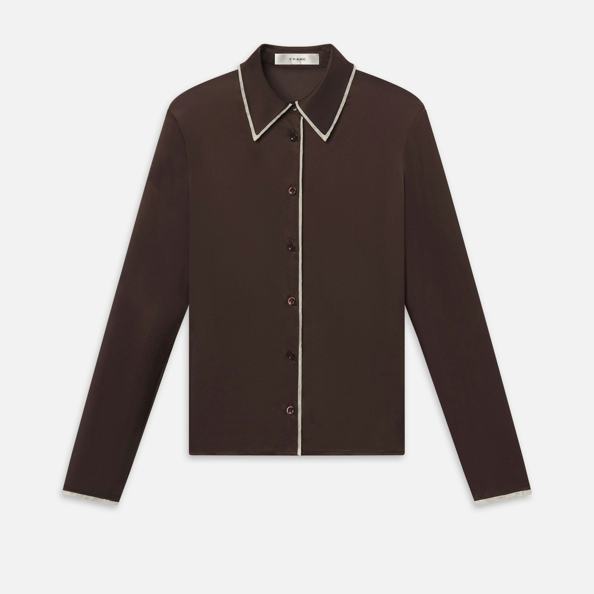 The Slim Essential Shirt Coffee