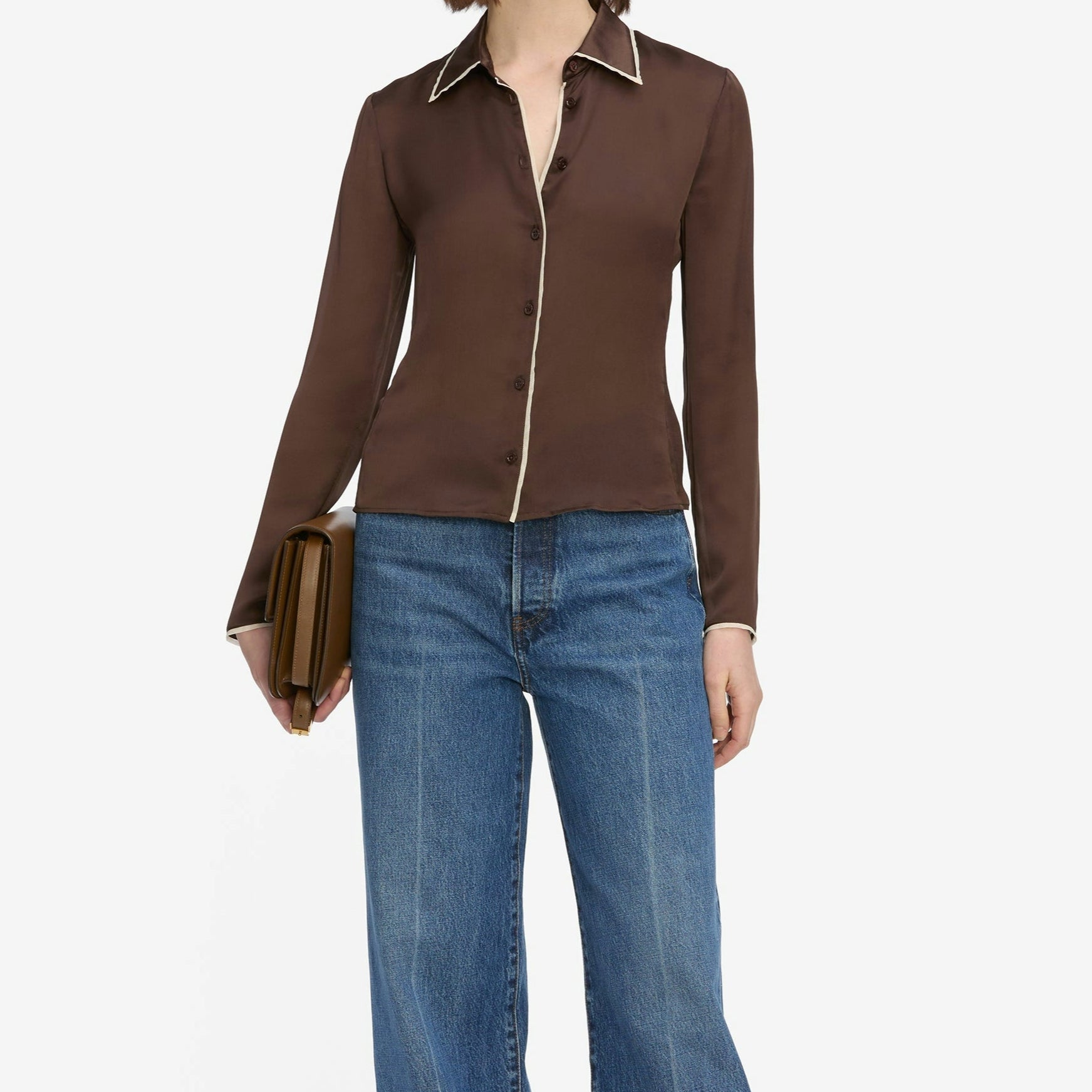 The Slim Essential Shirt Coffee