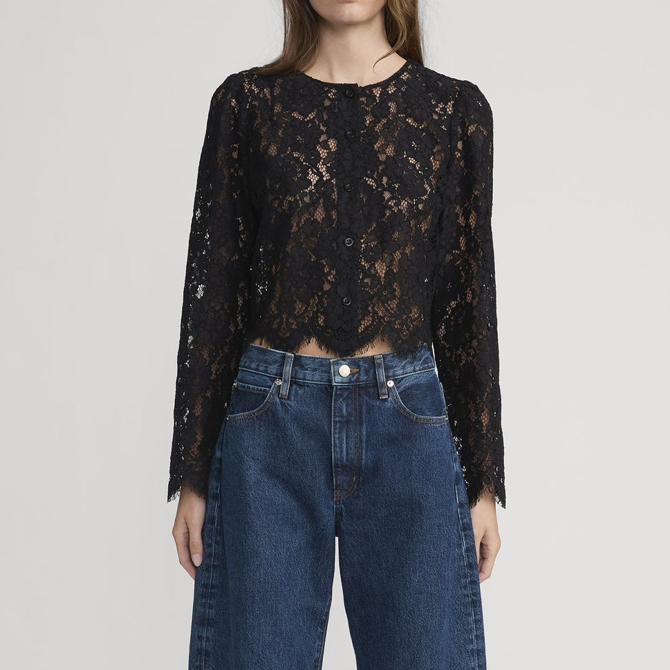 The Lace Blouse Black