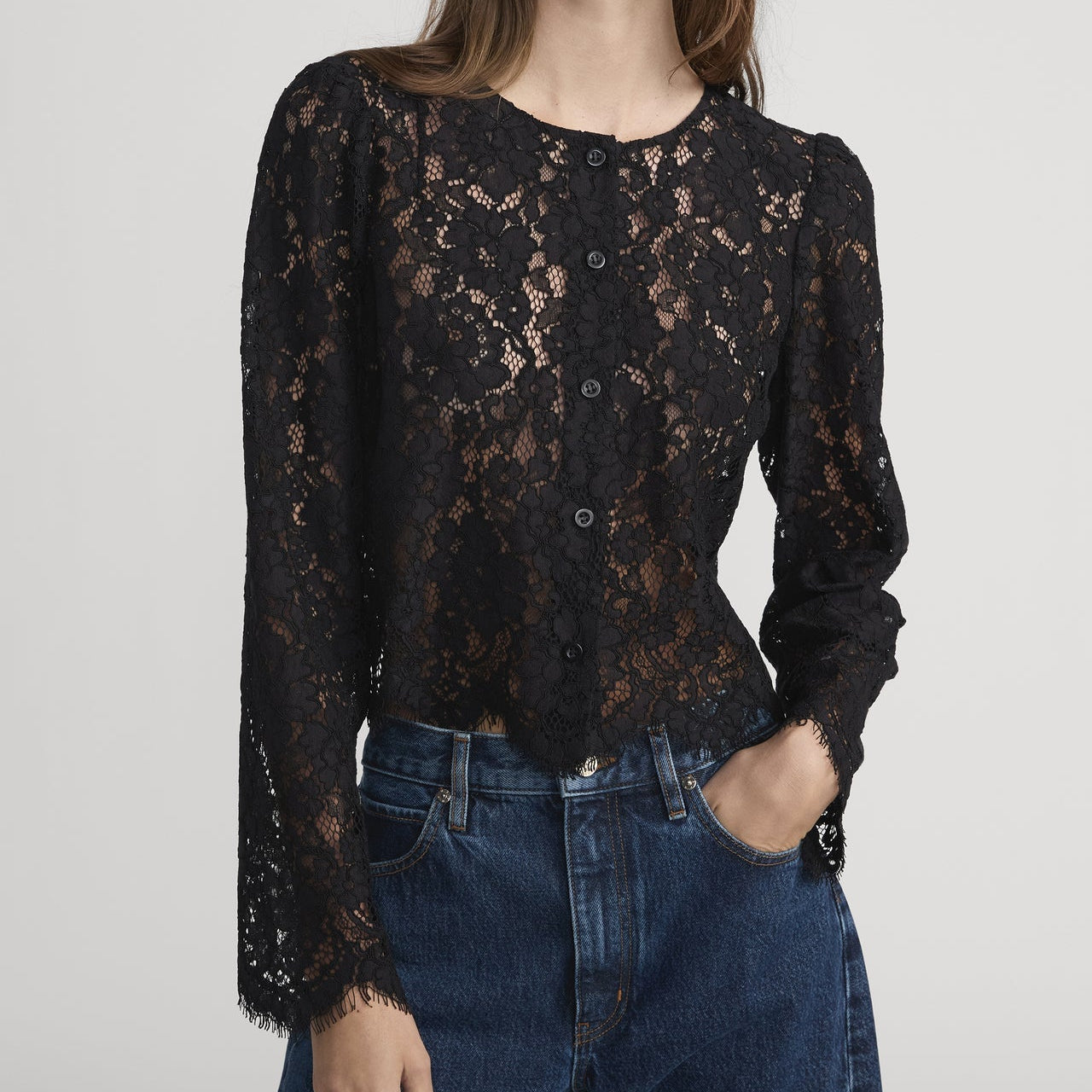 The Lace Blouse Black