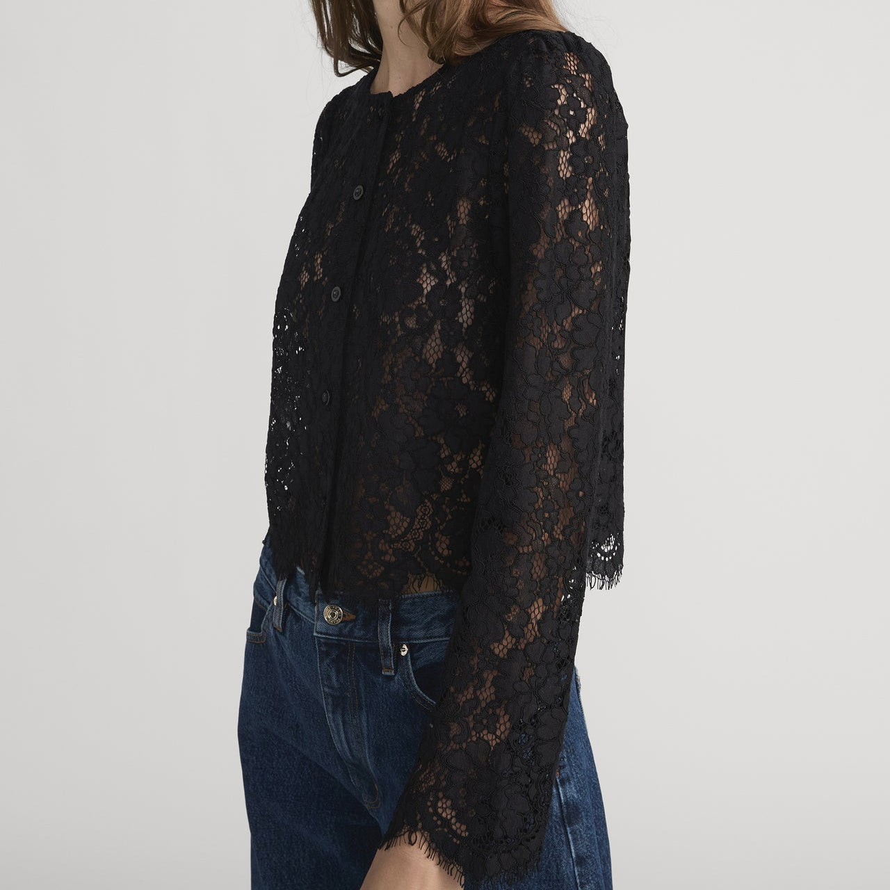 The Lace Blouse Black