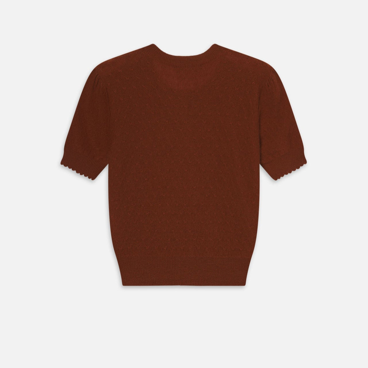 The Cashmere Pointelle Cardi Chestnut