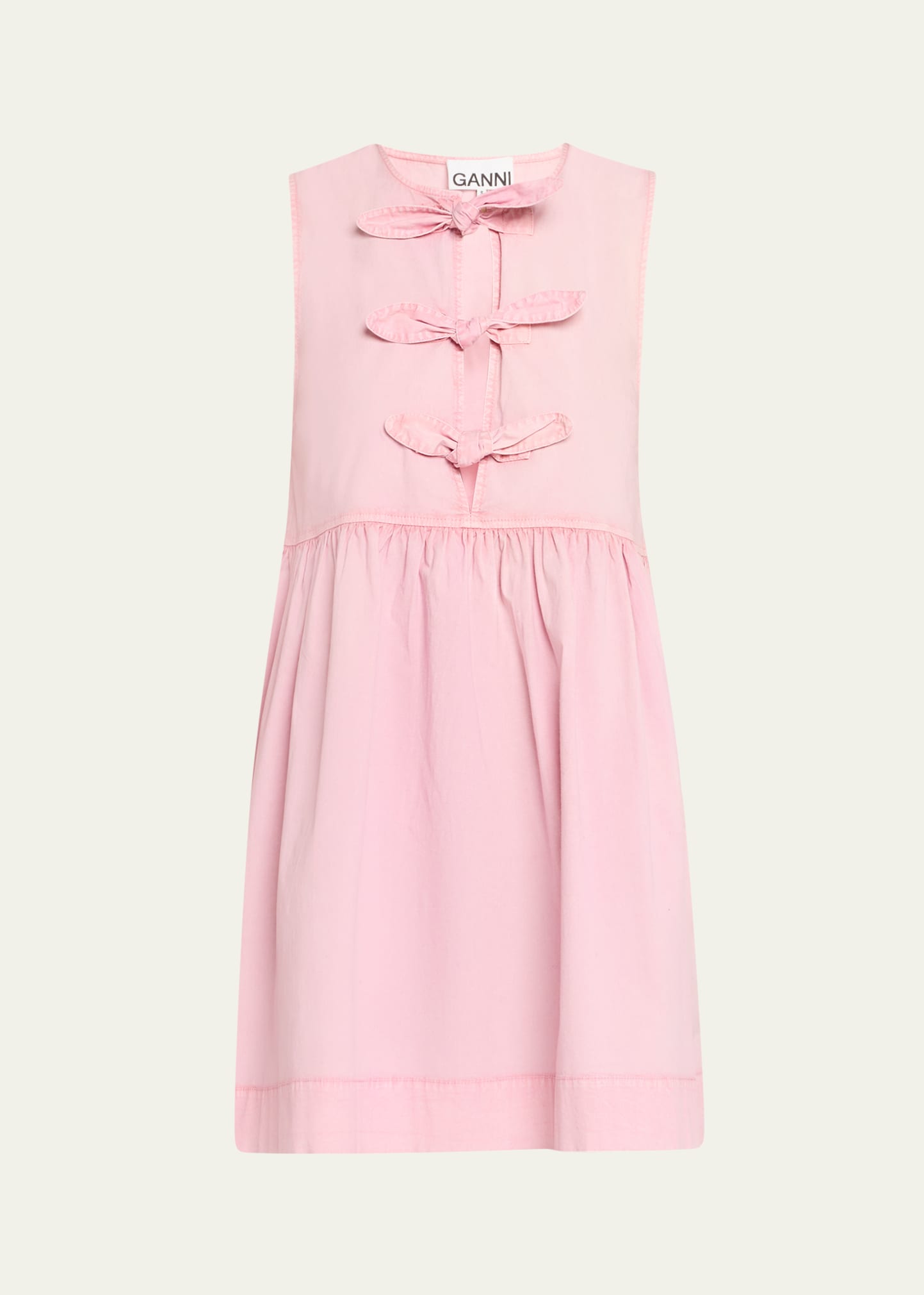 Mini Bow Tie Dress Bleached Mauve