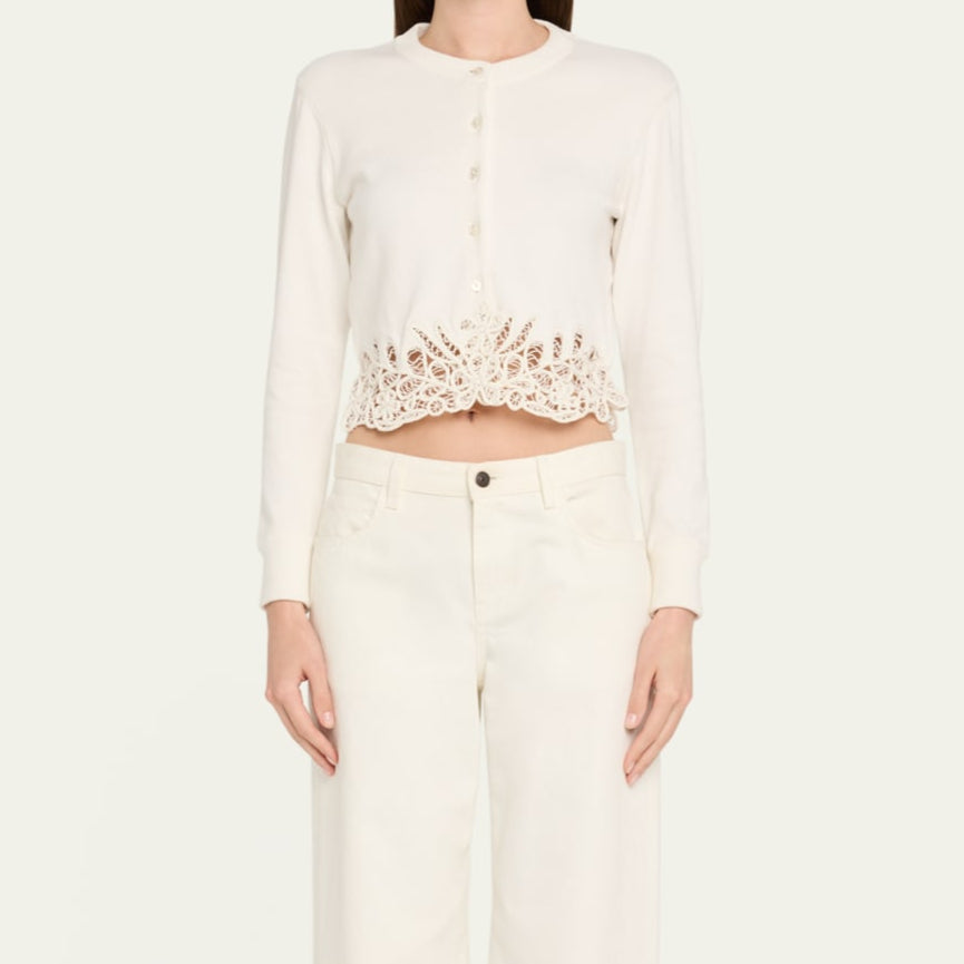 Iyla Soutache L/Slv Cardigan White
