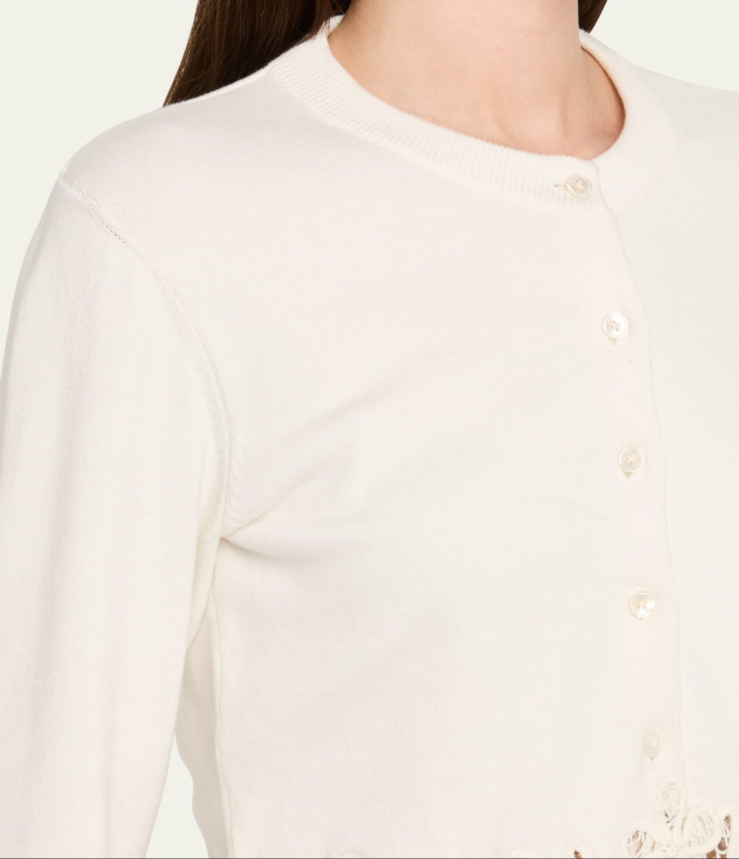 Iyla Soutache L/Slv Cardigan White