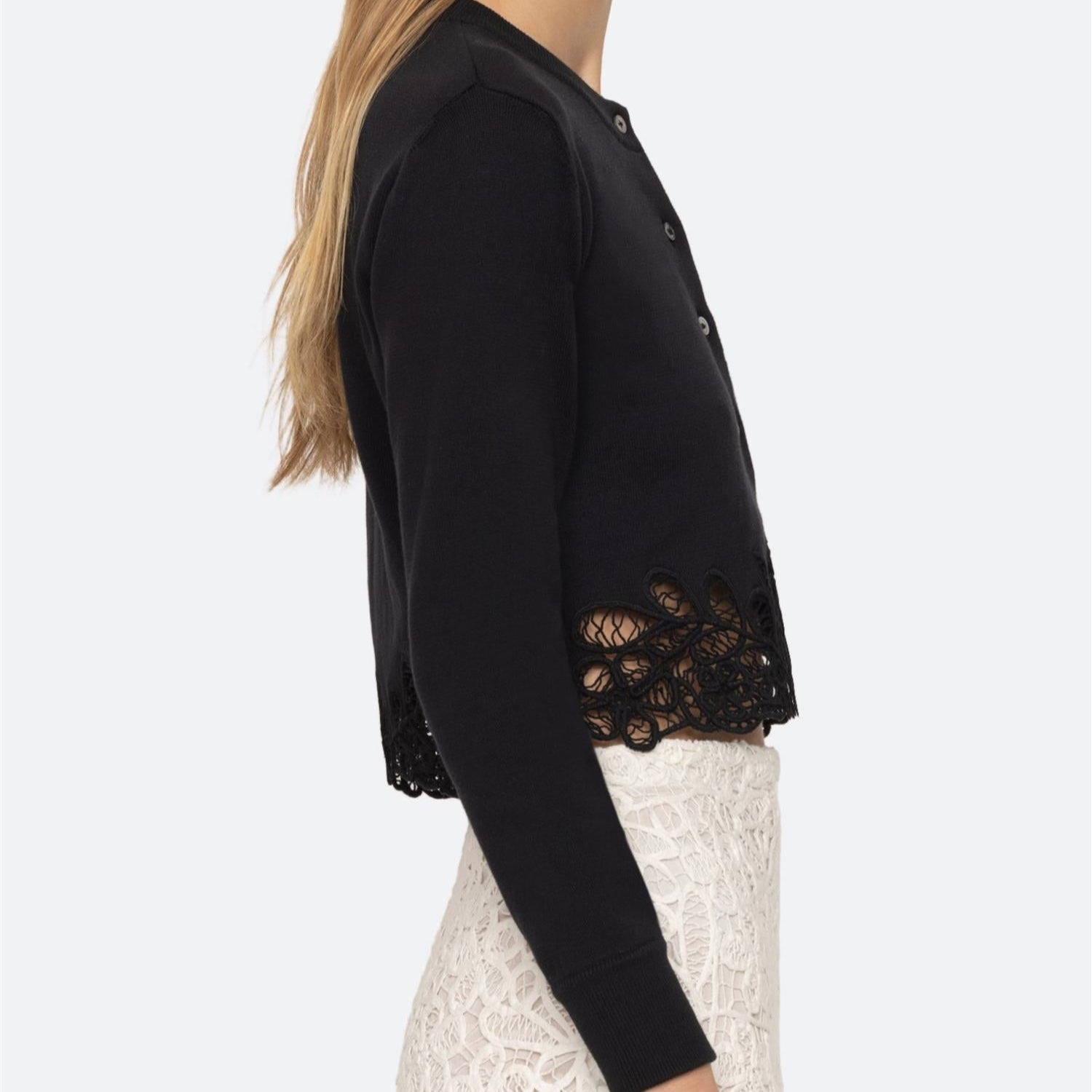 Iyla Soutache L/SLV Cardigan Black