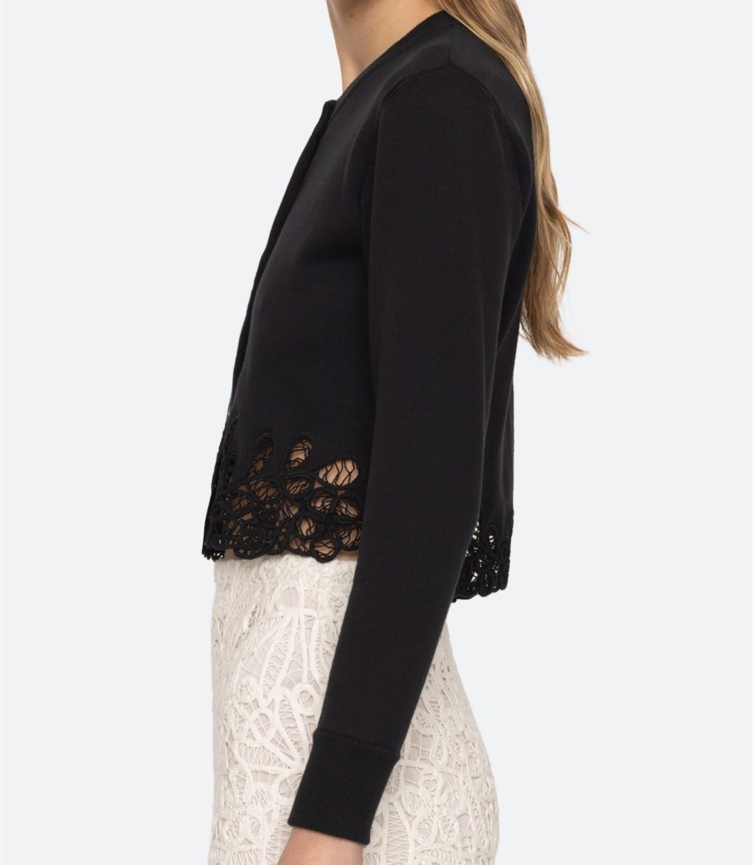 Iyla Soutache L/SLV Cardigan Black