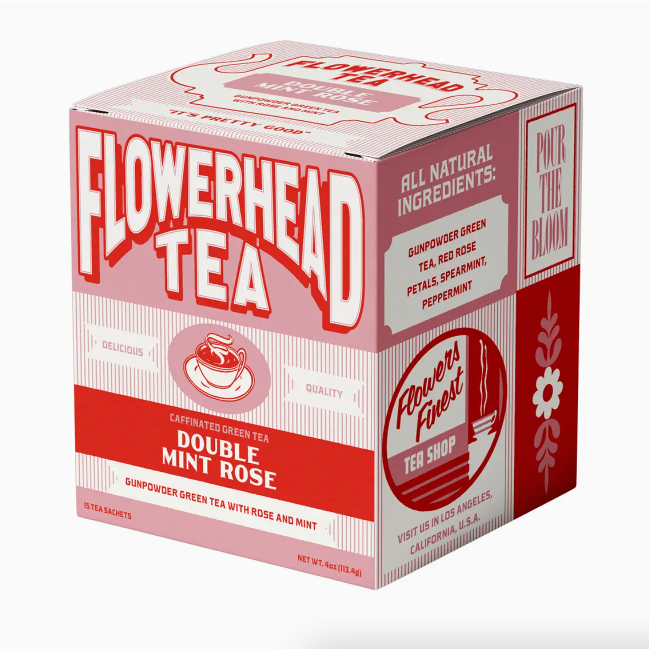 Double Mint Rose Tea Bags