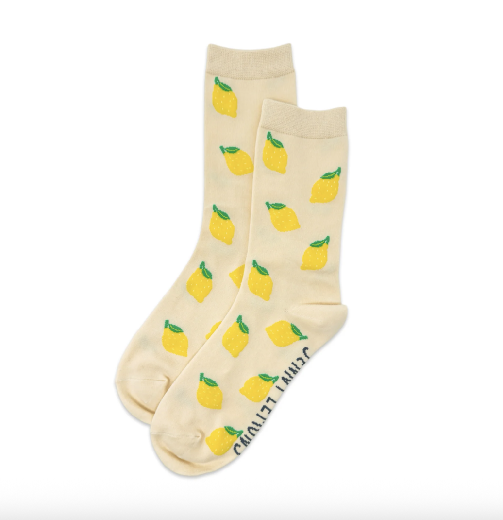 Lemon Crew Socks