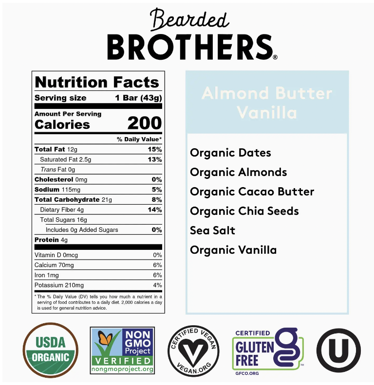 Almond Butter Vanilla Bar