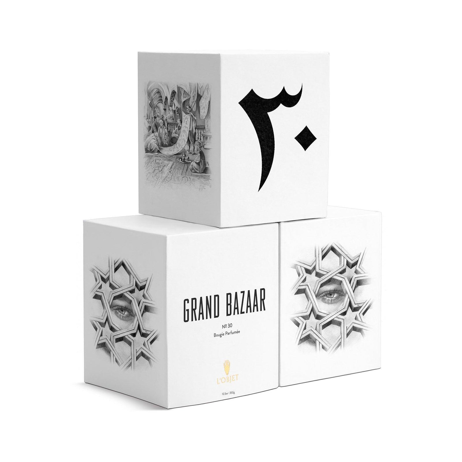 Grand Bazaar No. 30 Candle 3-Wicks White