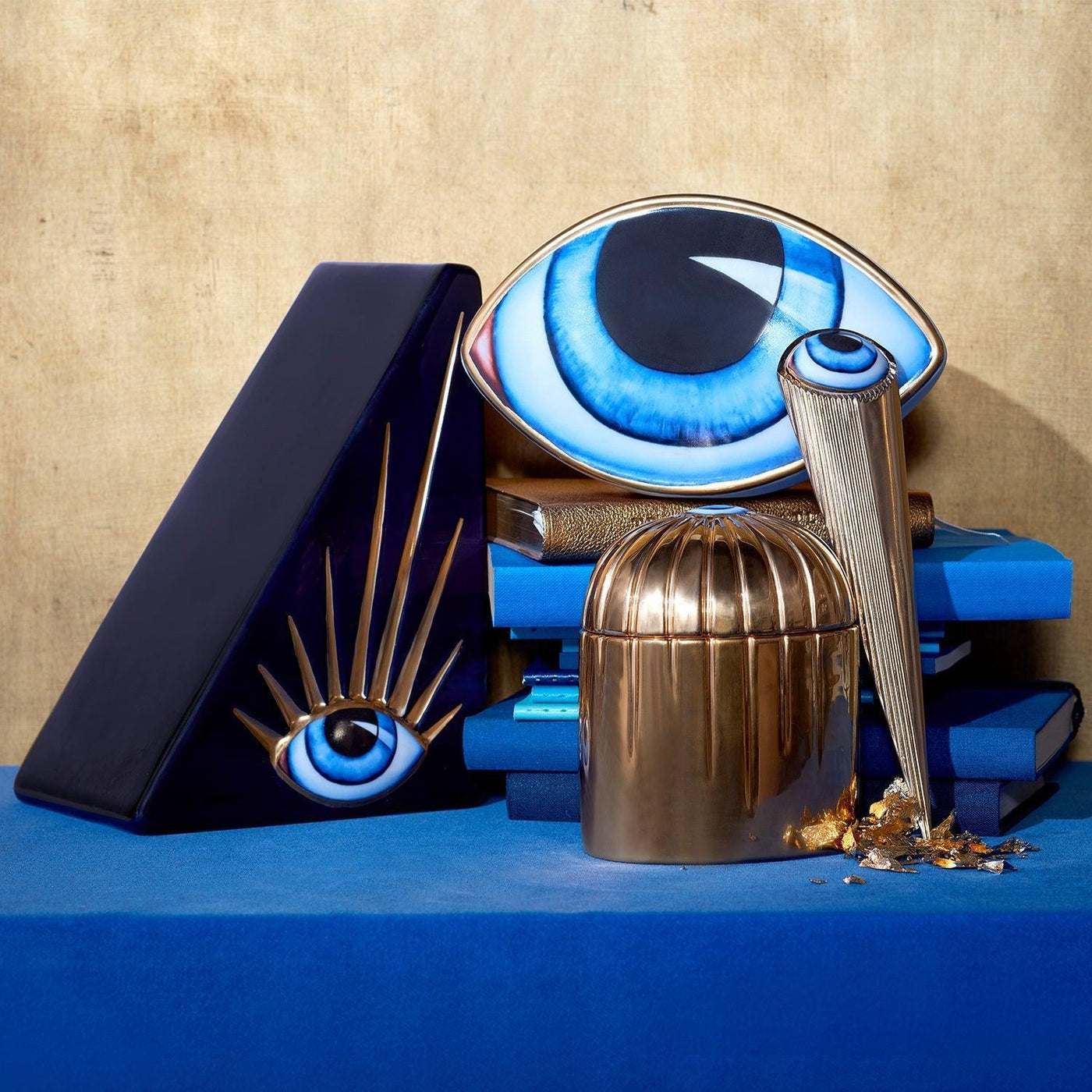Lito Bookend Blue/Gold