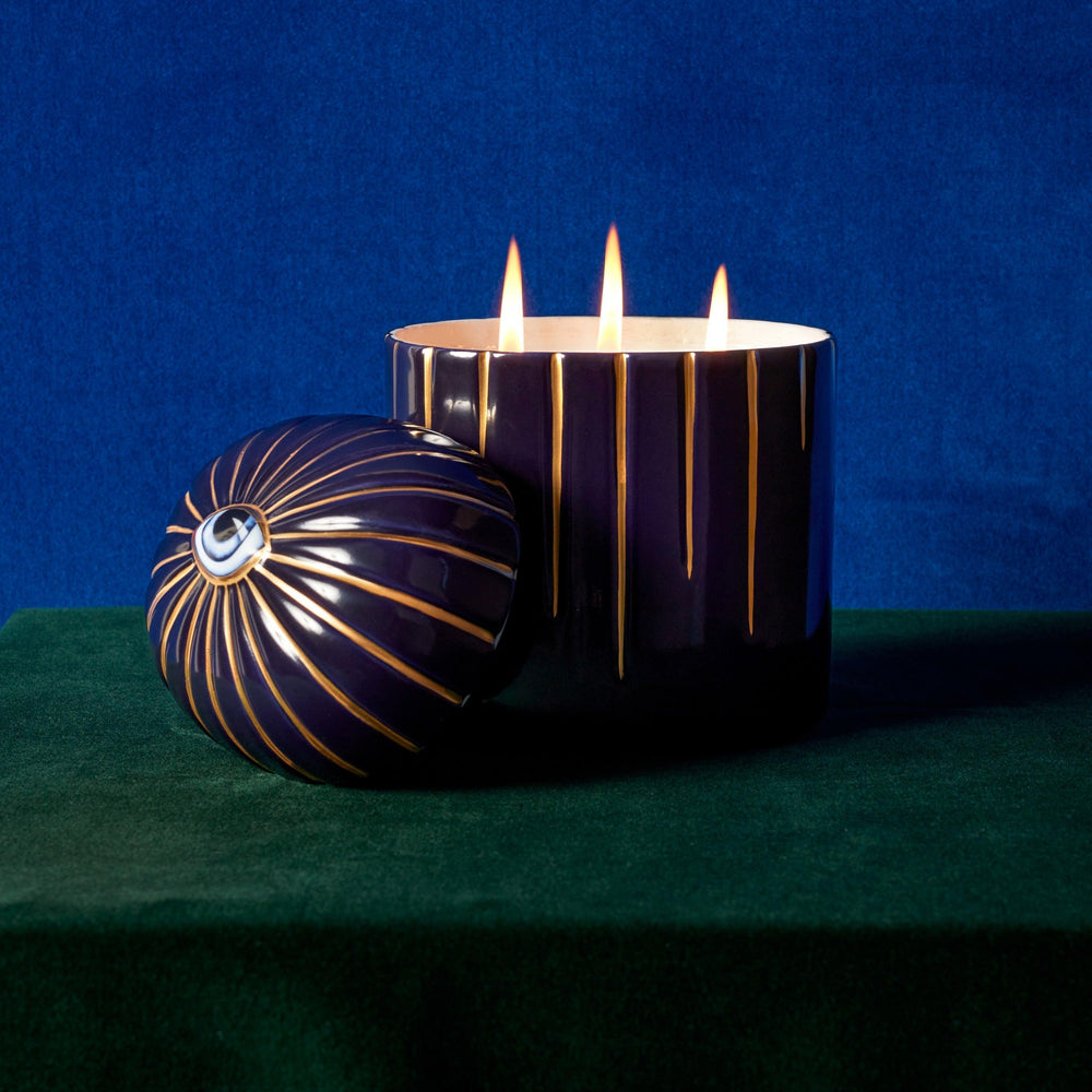 Lito Candle 3-Wicks Bleu