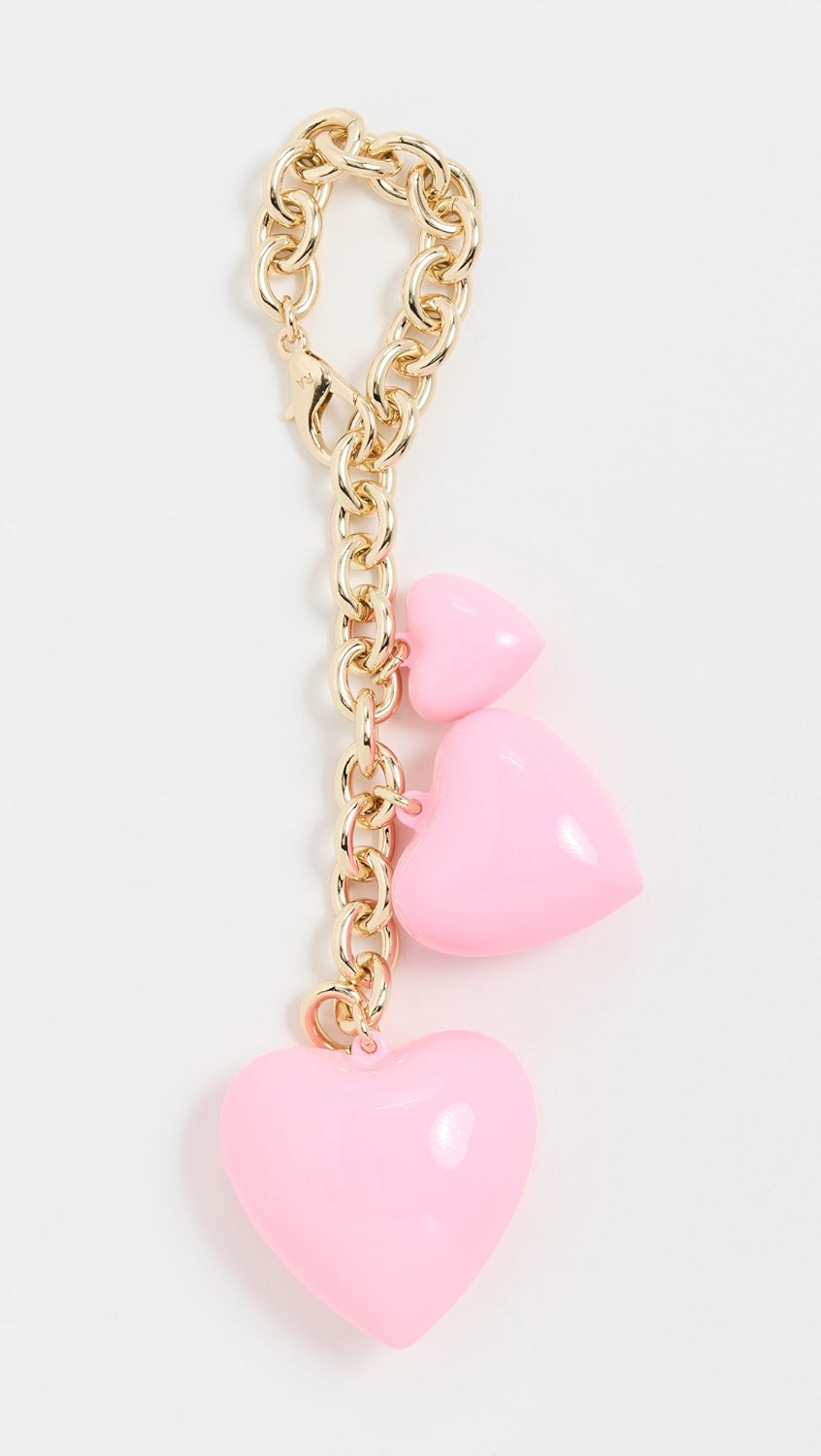 The Happy Heart Bag Charm Cotton Candy Pink