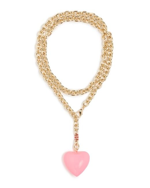 The Happy Heart Necklace Pink