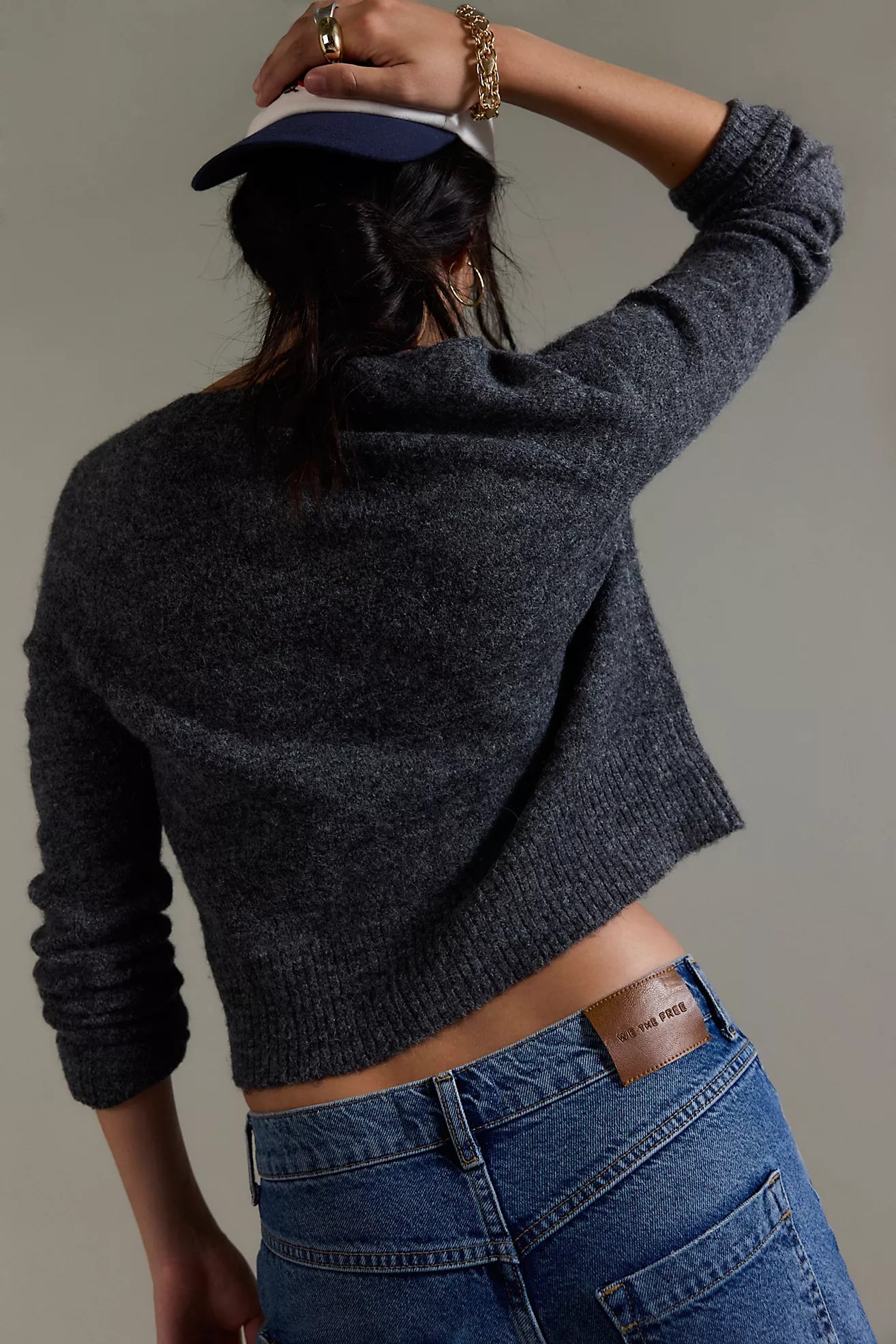 School Girl Cardi Charcoal Heather