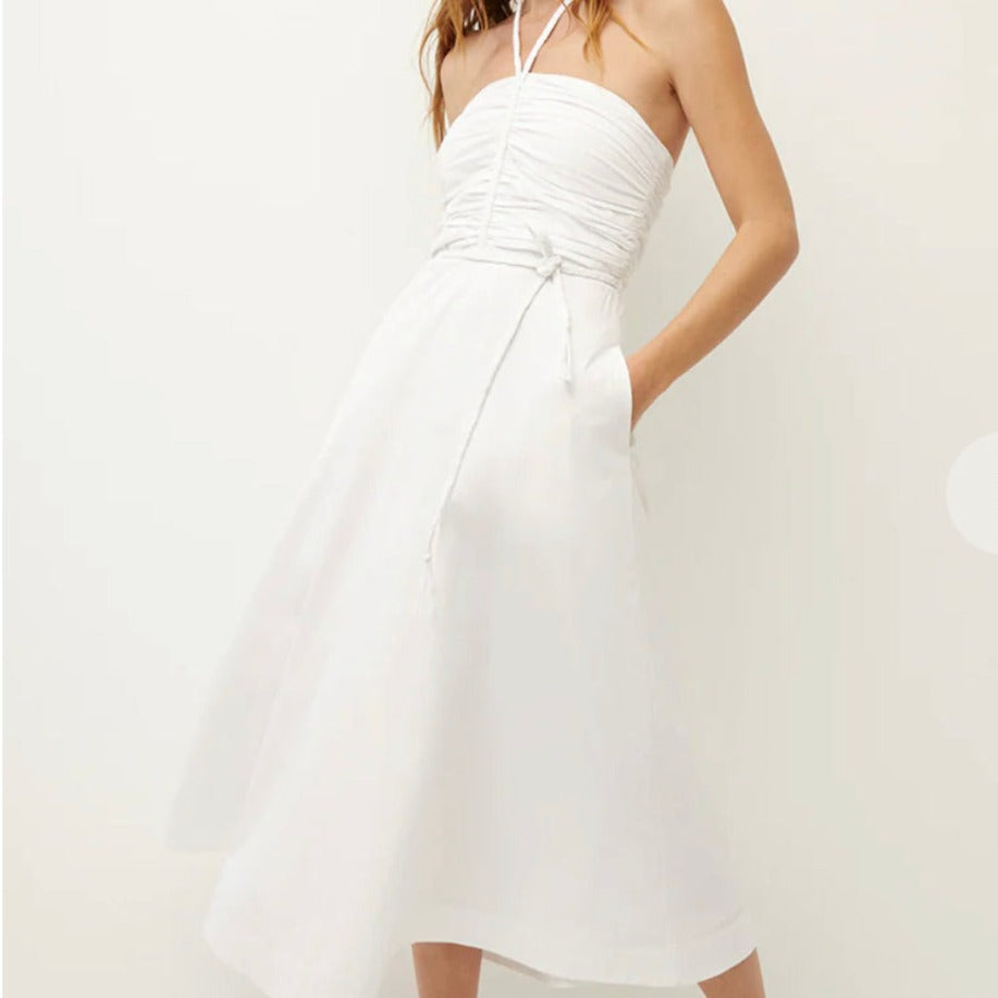 Tucker Dress White
