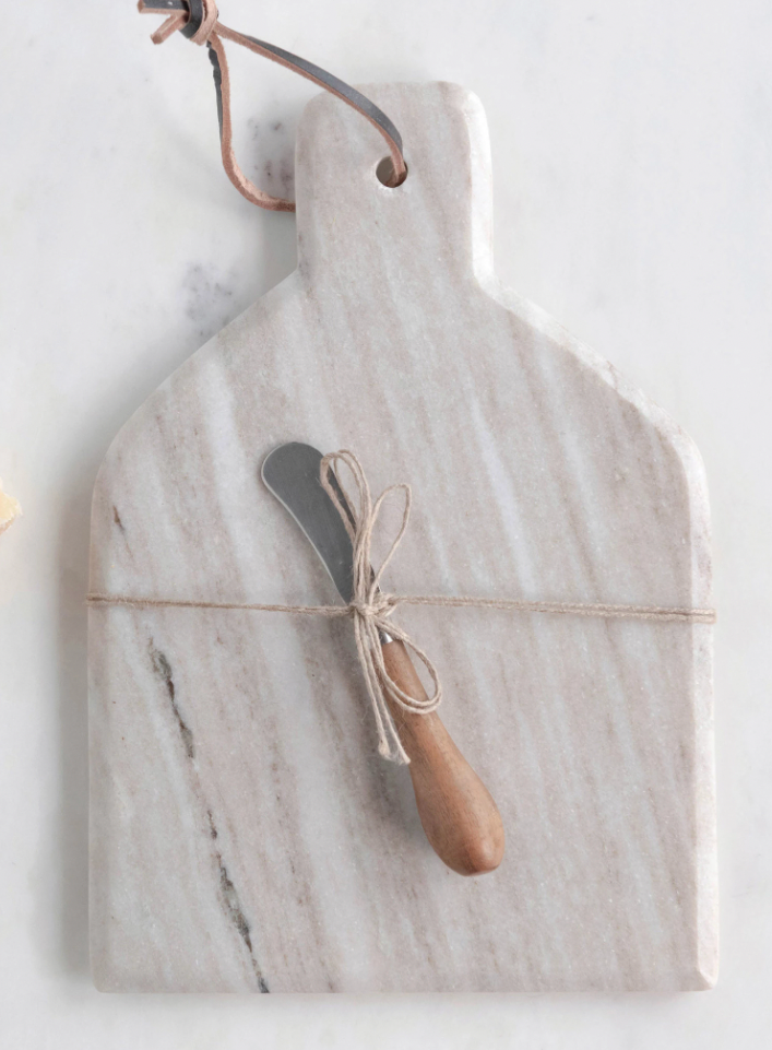 Cheese/Cutting Board with Canape Knife, Set of 2