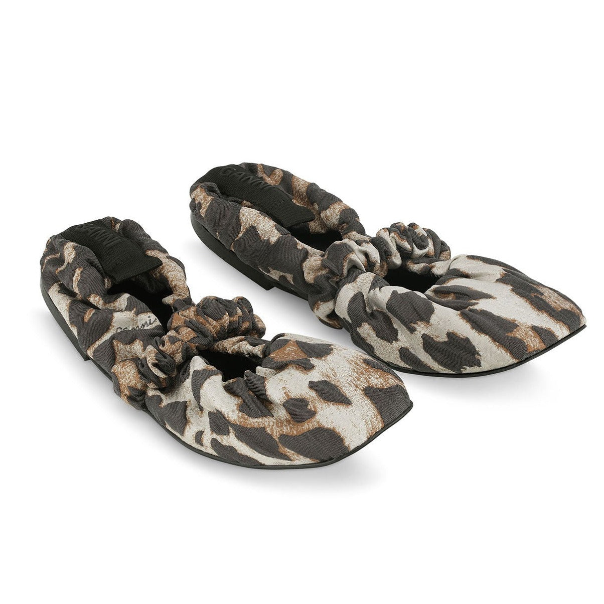 Soft Square Toe Scrunchie Ballerina Leopard