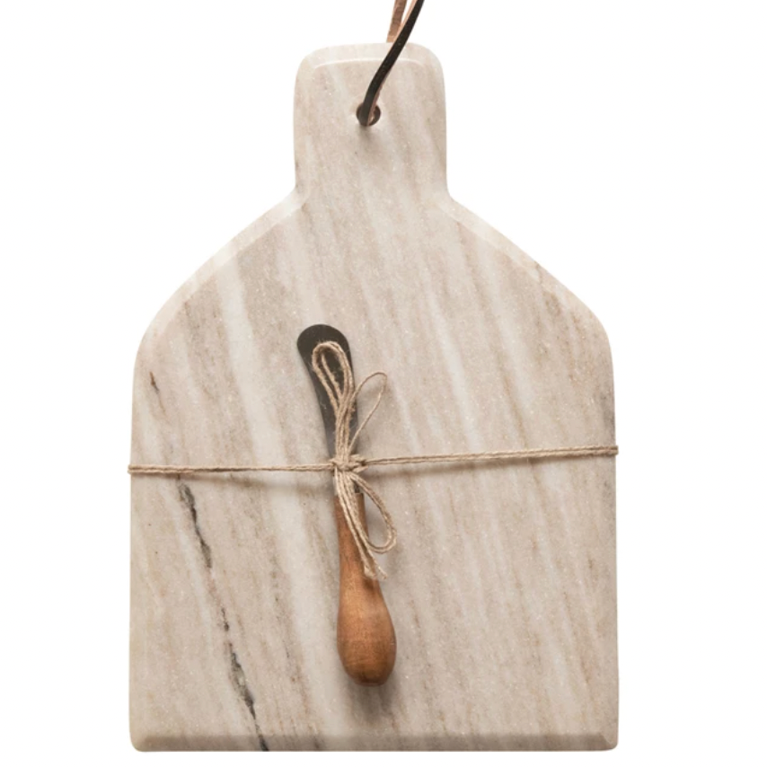 Cheese/Cutting Board with Canape Knife, Set of 2