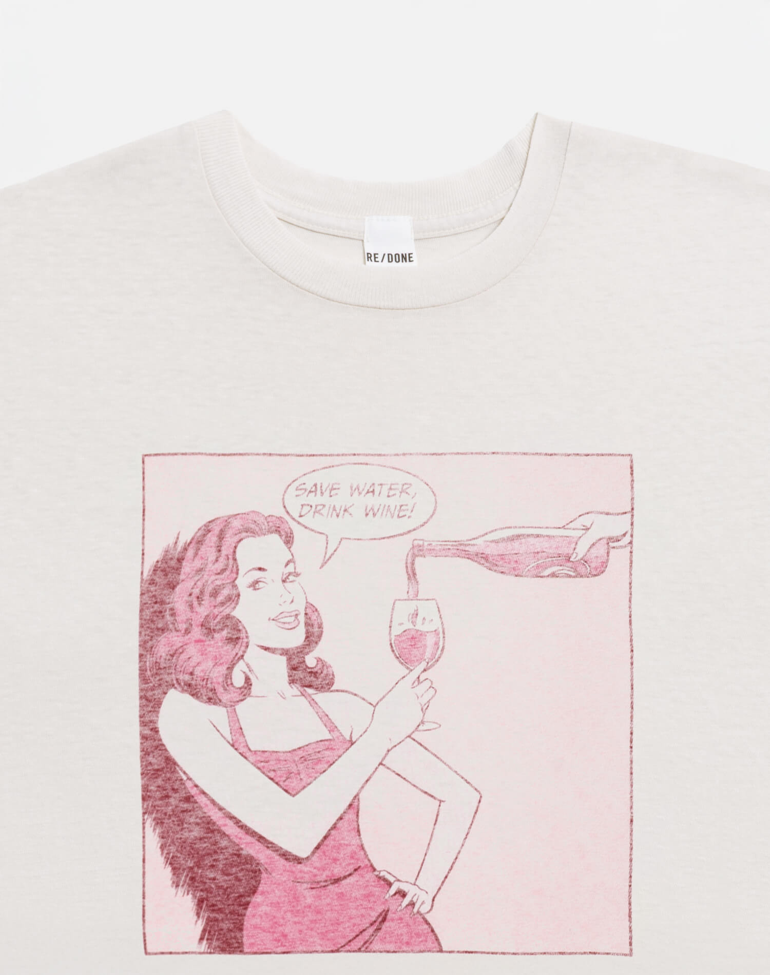 Classic Tee Drink Wine Vintage White